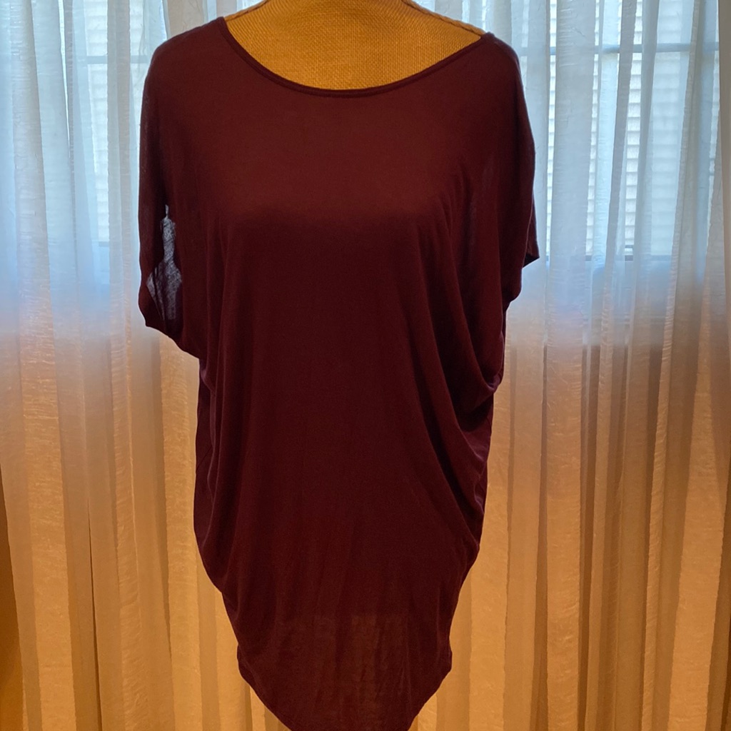 Lanvin Fabulous Purple Top, Unique Style With Bow, Brand New, One Size